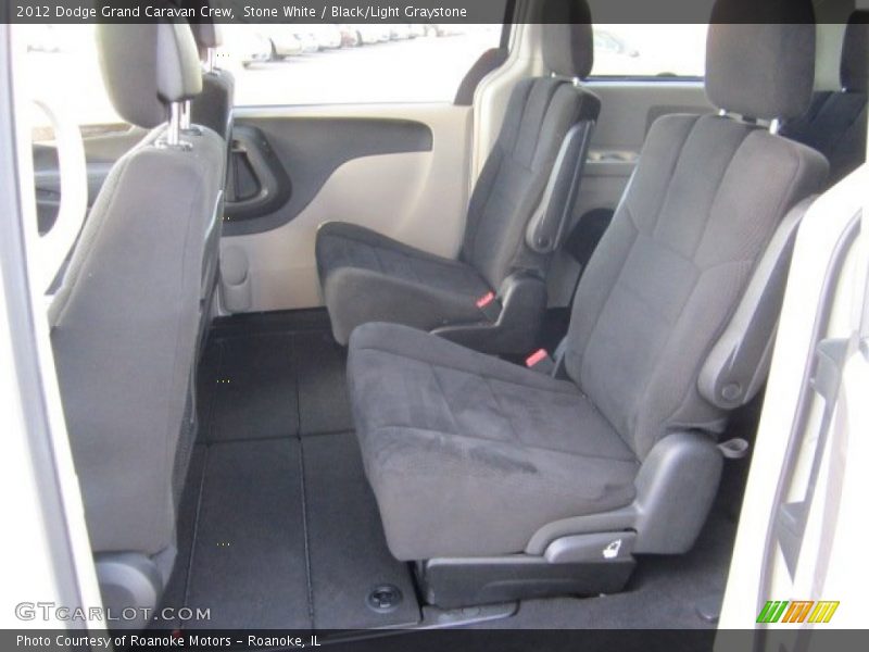 Stone White / Black/Light Graystone 2012 Dodge Grand Caravan Crew