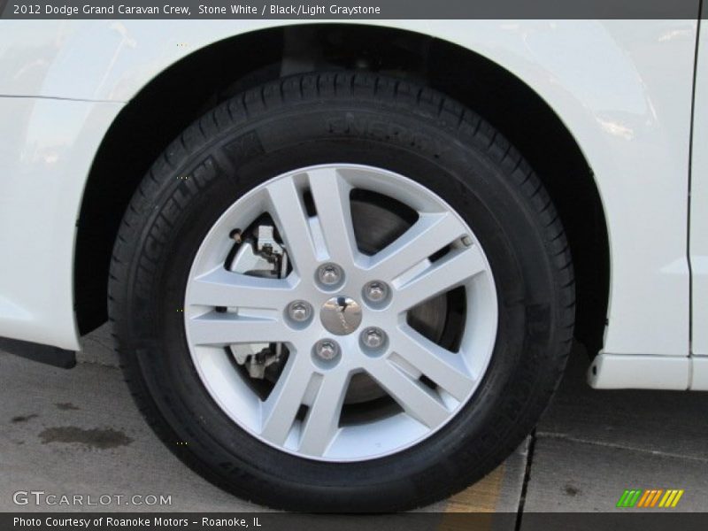 Stone White / Black/Light Graystone 2012 Dodge Grand Caravan Crew
