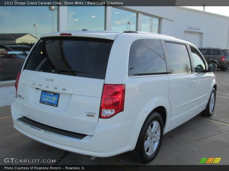 Stone White / Black/Light Graystone 2012 Dodge Grand Caravan Crew