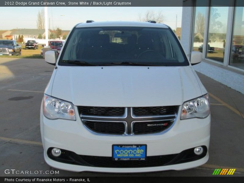 Stone White / Black/Light Graystone 2012 Dodge Grand Caravan Crew