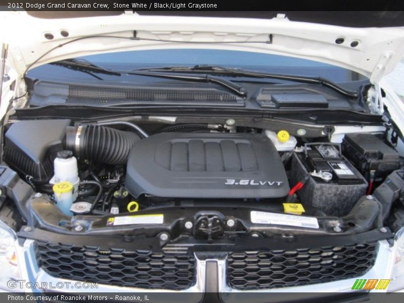 Stone White / Black/Light Graystone 2012 Dodge Grand Caravan Crew