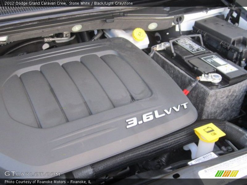 Stone White / Black/Light Graystone 2012 Dodge Grand Caravan Crew