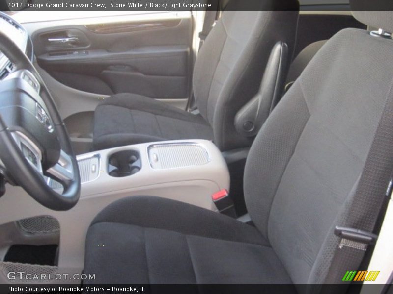 Stone White / Black/Light Graystone 2012 Dodge Grand Caravan Crew