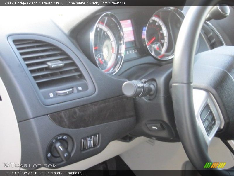 Stone White / Black/Light Graystone 2012 Dodge Grand Caravan Crew