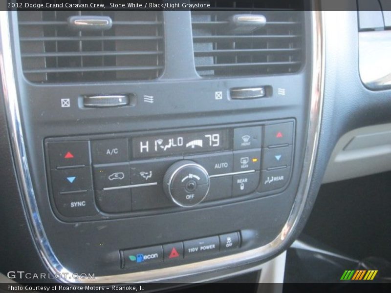Stone White / Black/Light Graystone 2012 Dodge Grand Caravan Crew