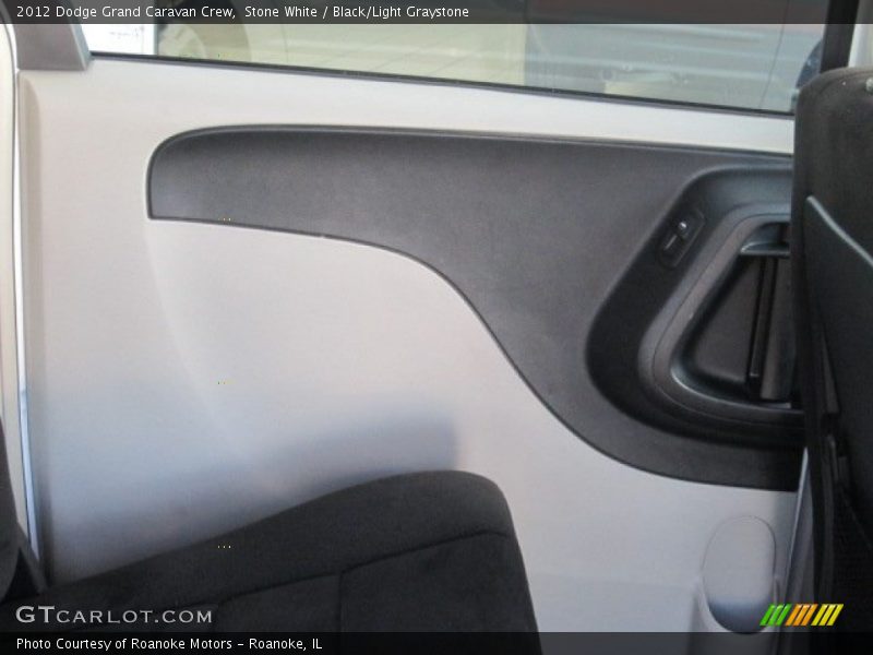 Stone White / Black/Light Graystone 2012 Dodge Grand Caravan Crew