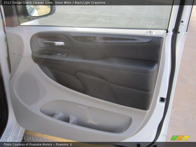 Stone White / Black/Light Graystone 2012 Dodge Grand Caravan Crew
