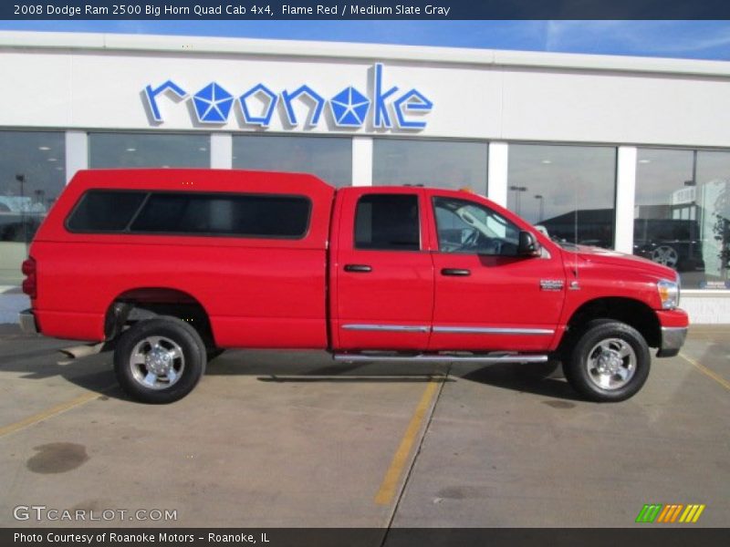 Flame Red / Medium Slate Gray 2008 Dodge Ram 2500 Big Horn Quad Cab 4x4