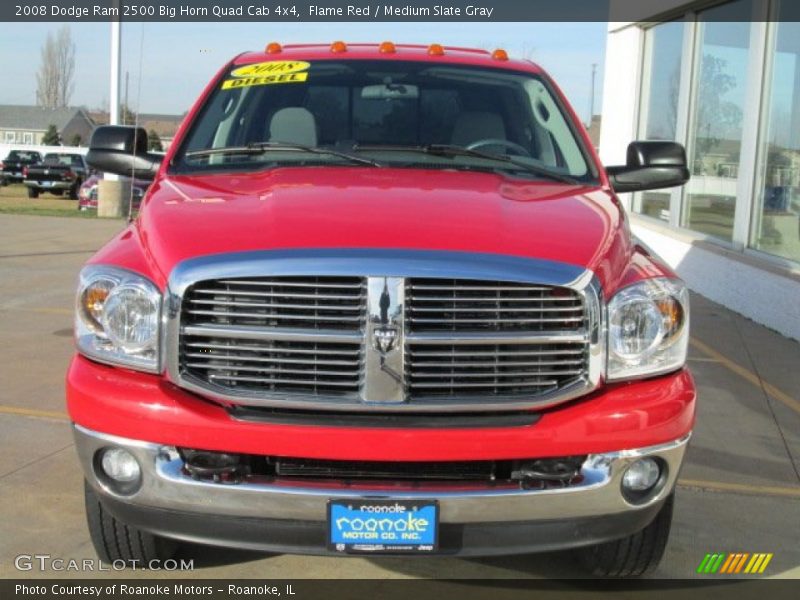 Flame Red / Medium Slate Gray 2008 Dodge Ram 2500 Big Horn Quad Cab 4x4