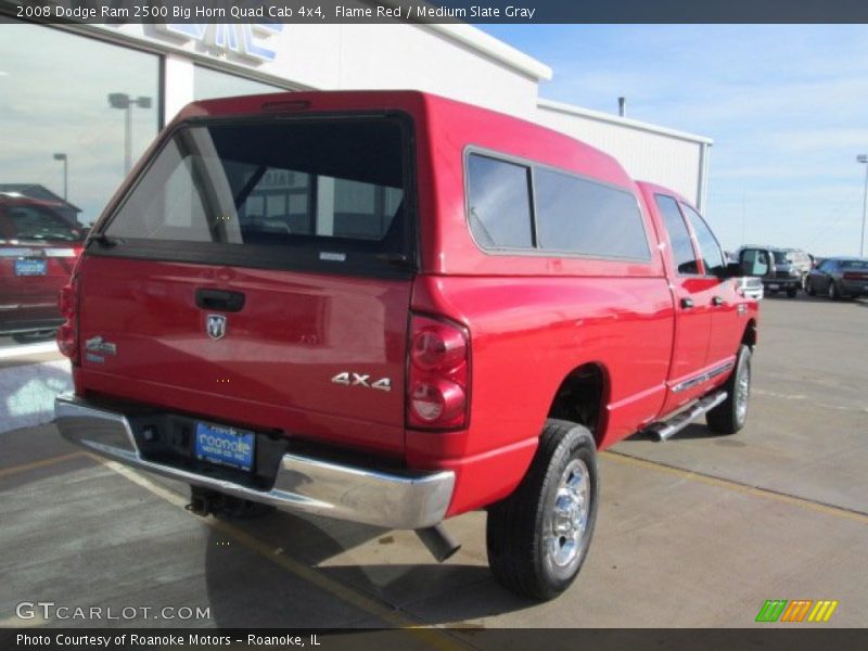 Flame Red / Medium Slate Gray 2008 Dodge Ram 2500 Big Horn Quad Cab 4x4