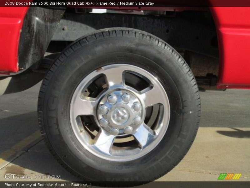 Flame Red / Medium Slate Gray 2008 Dodge Ram 2500 Big Horn Quad Cab 4x4