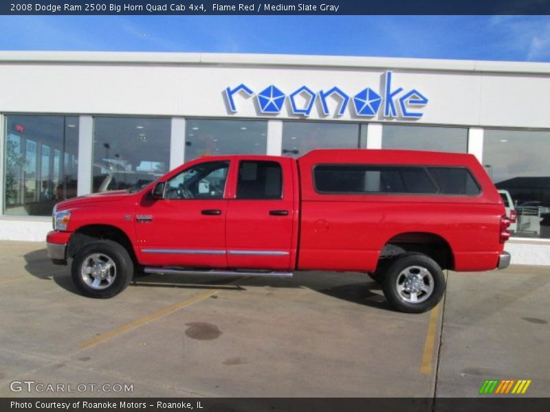 Flame Red / Medium Slate Gray 2008 Dodge Ram 2500 Big Horn Quad Cab 4x4