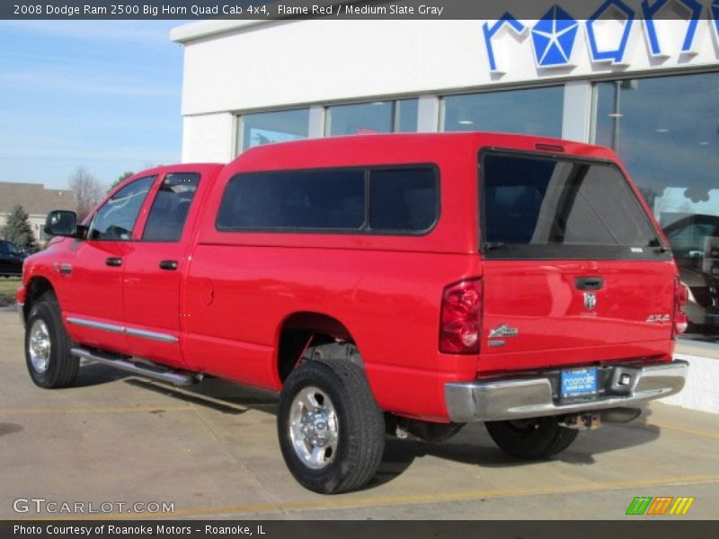 Flame Red / Medium Slate Gray 2008 Dodge Ram 2500 Big Horn Quad Cab 4x4