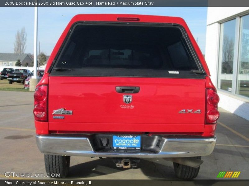 Flame Red / Medium Slate Gray 2008 Dodge Ram 2500 Big Horn Quad Cab 4x4