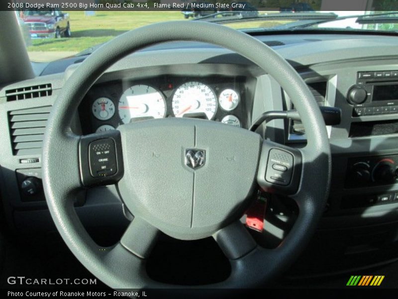 Flame Red / Medium Slate Gray 2008 Dodge Ram 2500 Big Horn Quad Cab 4x4
