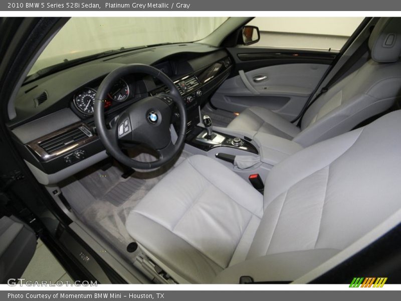 Platinum Grey Metallic / Gray 2010 BMW 5 Series 528i Sedan