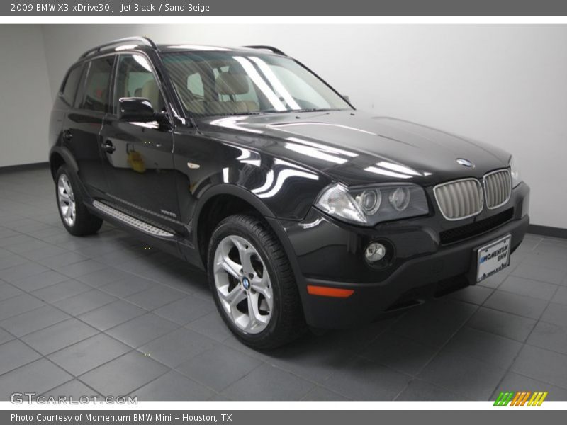 Jet Black / Sand Beige 2009 BMW X3 xDrive30i