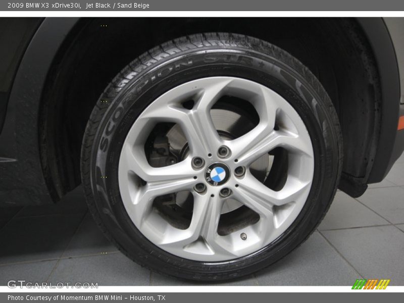 Jet Black / Sand Beige 2009 BMW X3 xDrive30i