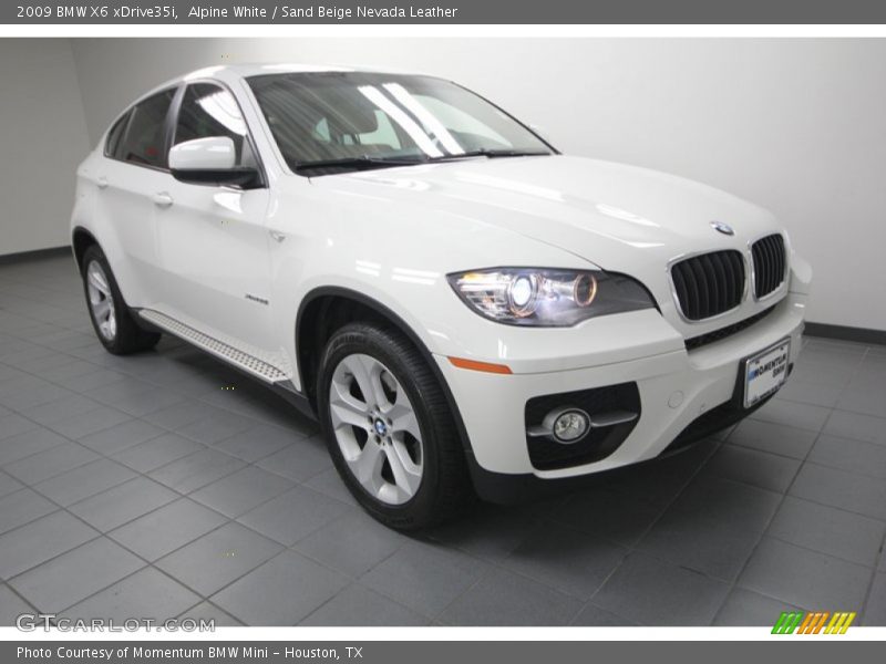 Alpine White / Sand Beige Nevada Leather 2009 BMW X6 xDrive35i