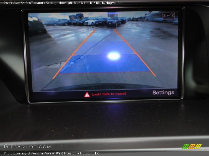 Moonlight Blue Metallic / Black/Magma Red 2013 Audi S4 3.0T quattro Sedan