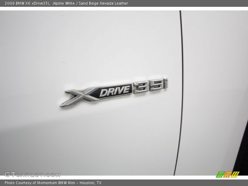 Alpine White / Sand Beige Nevada Leather 2009 BMW X6 xDrive35i