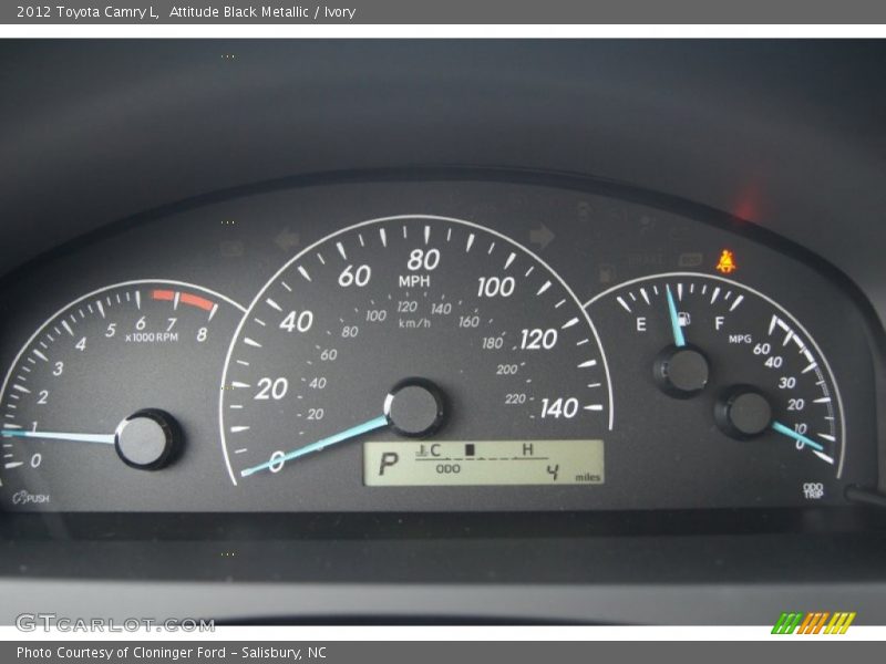 Attitude Black Metallic / Ivory 2012 Toyota Camry L