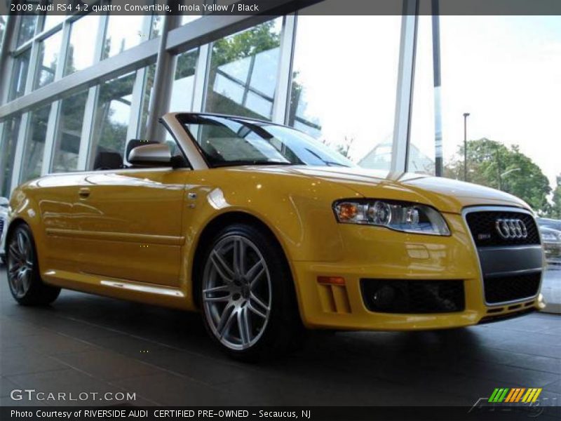 Imola Yellow / Black 2008 Audi RS4 4.2 quattro Convertible