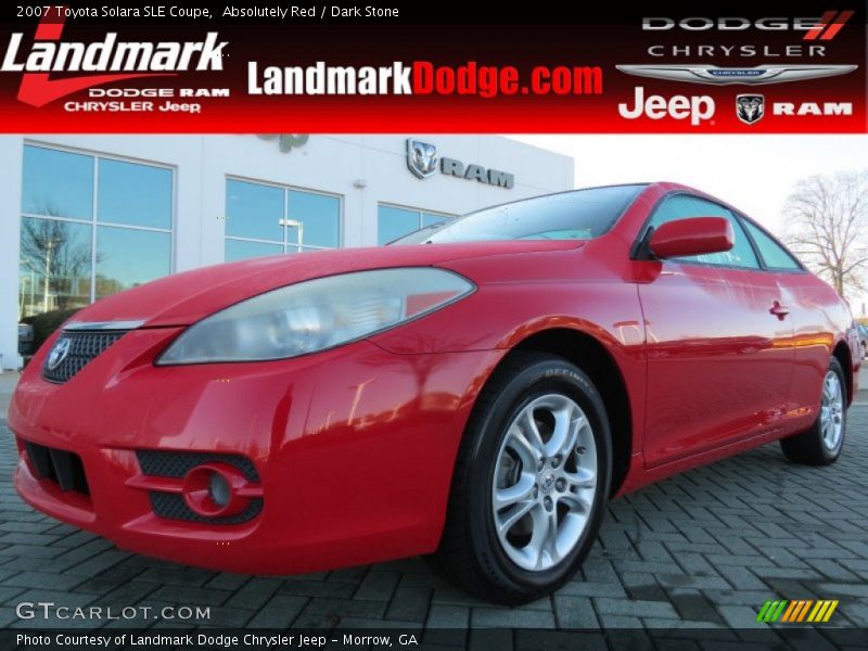 Absolutely Red / Dark Stone 2007 Toyota Solara SLE Coupe