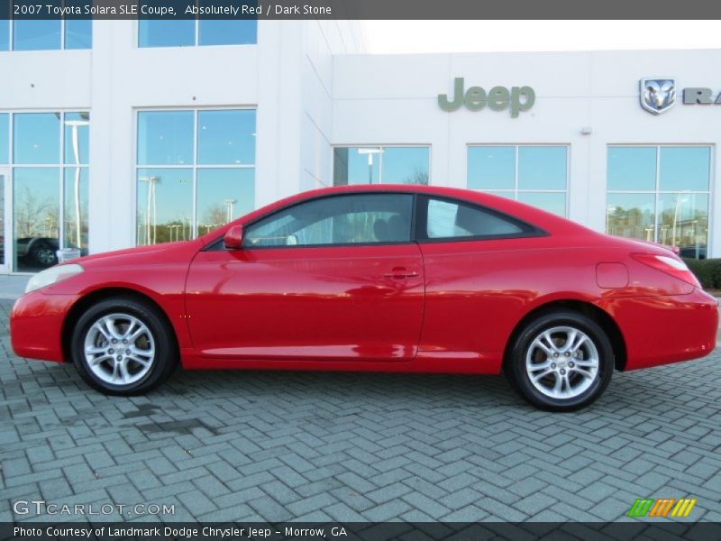 Absolutely Red / Dark Stone 2007 Toyota Solara SLE Coupe