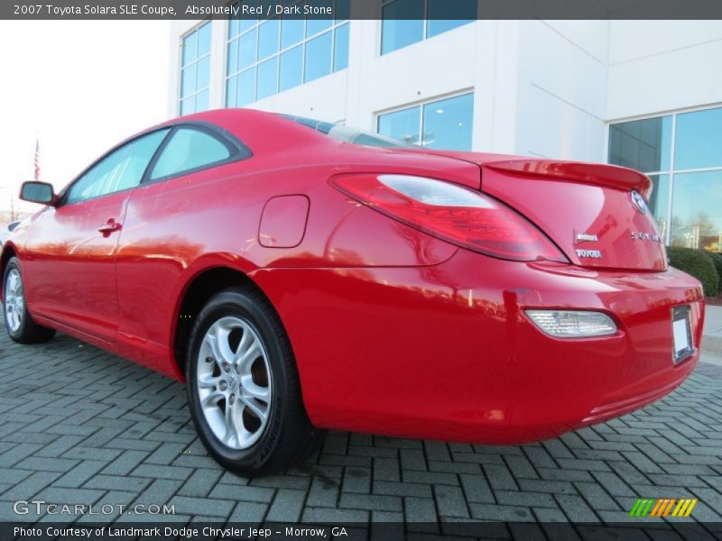 Absolutely Red / Dark Stone 2007 Toyota Solara SLE Coupe