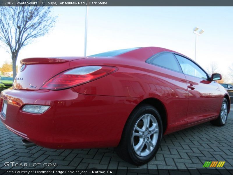 Absolutely Red / Dark Stone 2007 Toyota Solara SLE Coupe