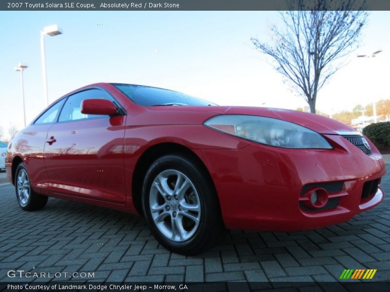 Absolutely Red / Dark Stone 2007 Toyota Solara SLE Coupe