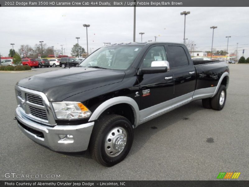 Front 3/4 View of 2012 Ram 3500 HD Laramie Crew Cab 4x4 Dually