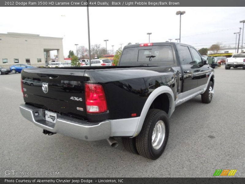 Black / Light Pebble Beige/Bark Brown 2012 Dodge Ram 3500 HD Laramie Crew Cab 4x4 Dually