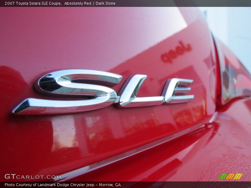 Absolutely Red / Dark Stone 2007 Toyota Solara SLE Coupe