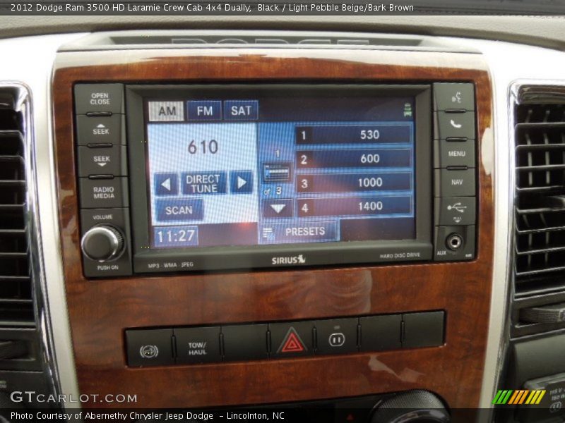 Black / Light Pebble Beige/Bark Brown 2012 Dodge Ram 3500 HD Laramie Crew Cab 4x4 Dually