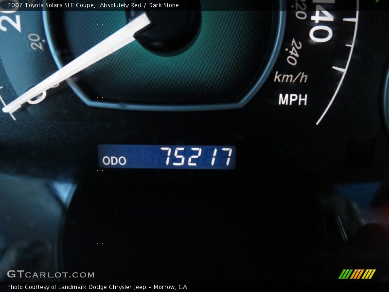 Absolutely Red / Dark Stone 2007 Toyota Solara SLE Coupe