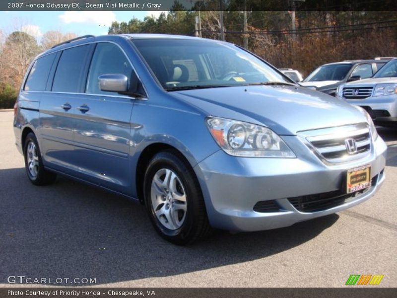 Ocean Mist Metallic / Gray 2007 Honda Odyssey EX