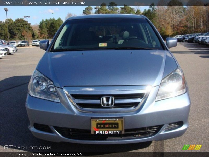 Ocean Mist Metallic / Gray 2007 Honda Odyssey EX