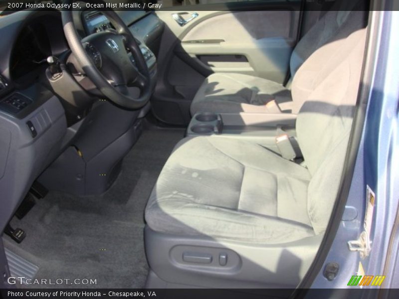 Ocean Mist Metallic / Gray 2007 Honda Odyssey EX