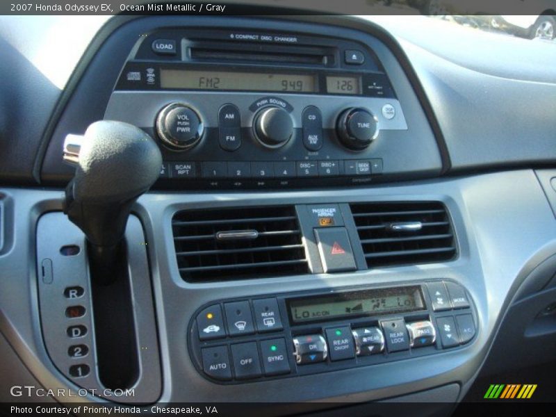 Ocean Mist Metallic / Gray 2007 Honda Odyssey EX