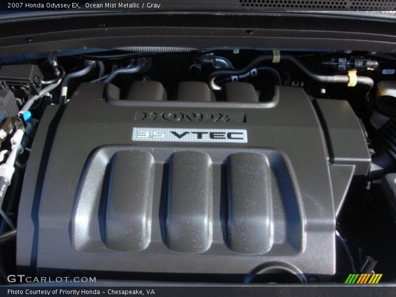 Ocean Mist Metallic / Gray 2007 Honda Odyssey EX