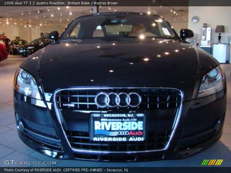 Brilliant Black / Madras Brown 2008 Audi TT 3.2 quattro Roadster