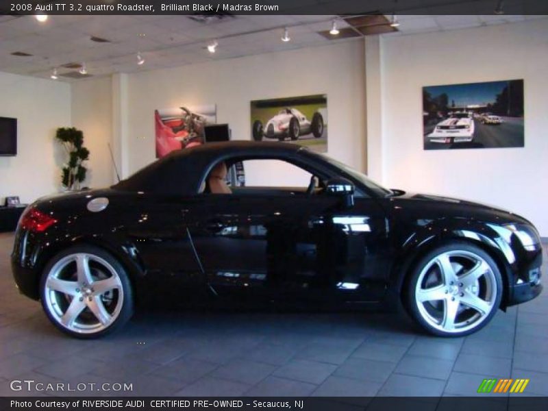 Brilliant Black / Madras Brown 2008 Audi TT 3.2 quattro Roadster