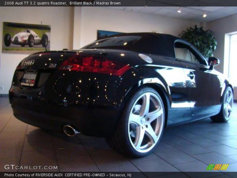 Brilliant Black / Madras Brown 2008 Audi TT 3.2 quattro Roadster