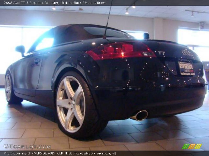 Brilliant Black / Madras Brown 2008 Audi TT 3.2 quattro Roadster
