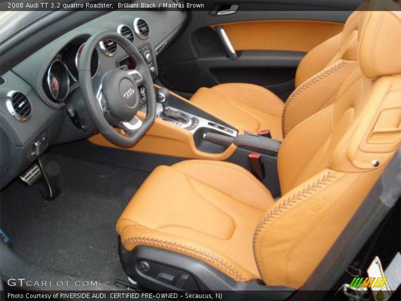 Brilliant Black / Madras Brown 2008 Audi TT 3.2 quattro Roadster