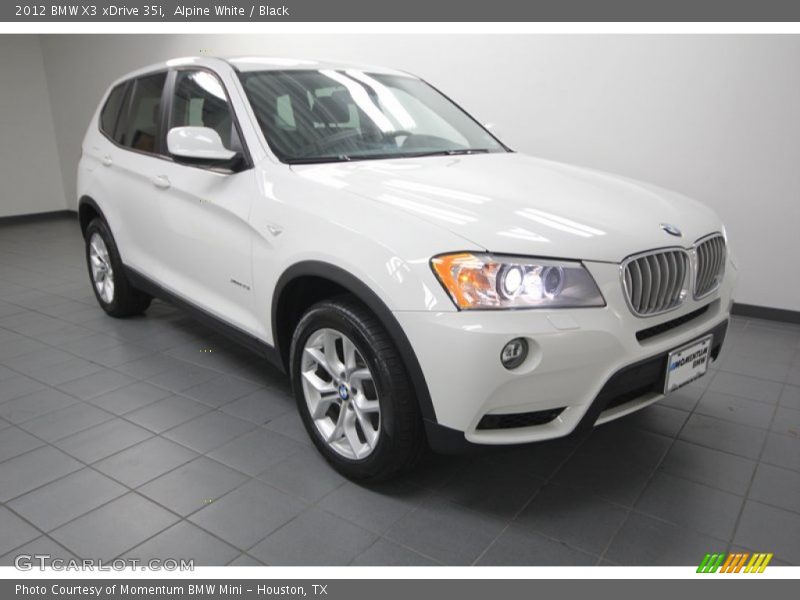 Alpine White / Black 2012 BMW X3 xDrive 35i