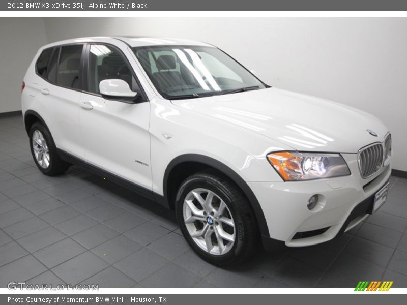Alpine White / Black 2012 BMW X3 xDrive 35i