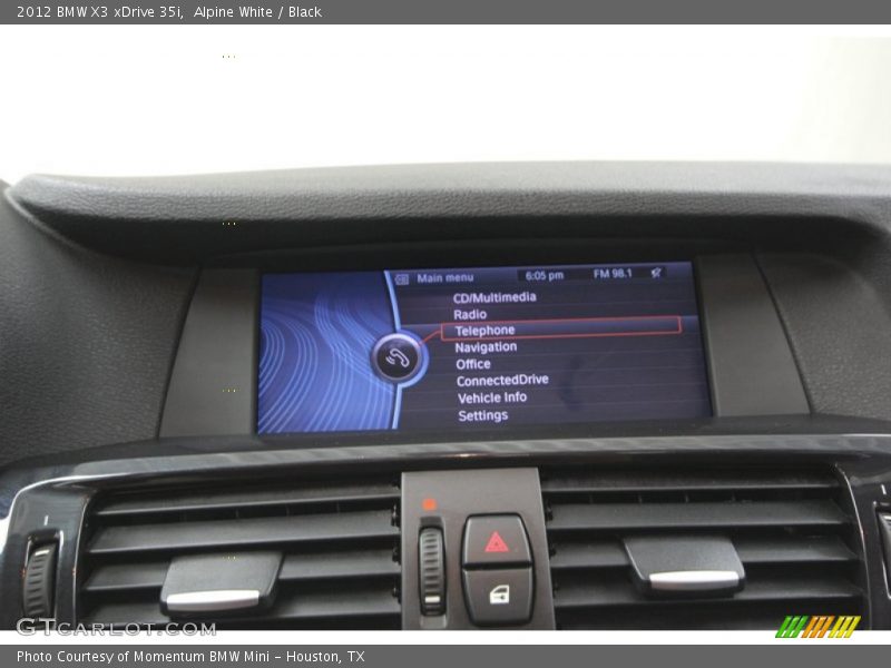 Alpine White / Black 2012 BMW X3 xDrive 35i